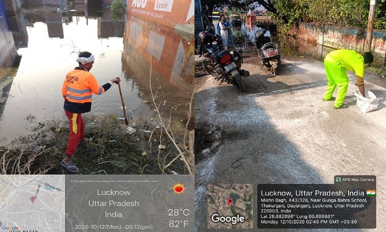 बाढ़ प्रभावित इलाकों में सफाई अभियान तेज, योगी सरकार का जलनिकासी और स्वास्थ्य सुरक्षा पर जोर