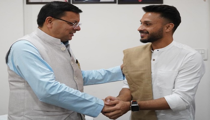 Cricketer Akash Madhwal met CM Dhami
