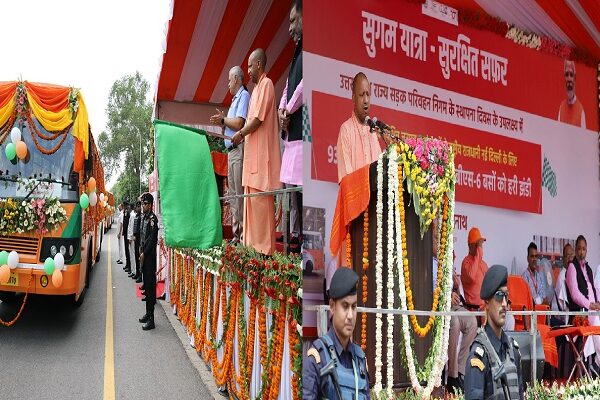 CM Yogi flagged off Rajdhani service bus