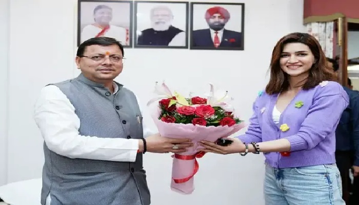 Actress Kriti Sanon met CM Dhami