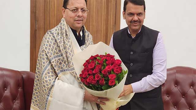 cm dhami, Devendra Fadnavis