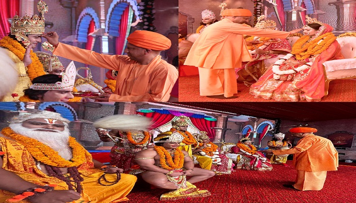 पुष्पक विमान से अयोध्या पहुंचे प्रभु श्रीराम, माता सीता और भइया लक्ष्मण