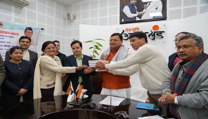 धामी ने किया ‘स्वर्णिम अमृत संदेश यात्रा’ का शुभारम्भ