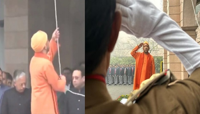 CM Yogi hoisted the tricolor on Republic Day