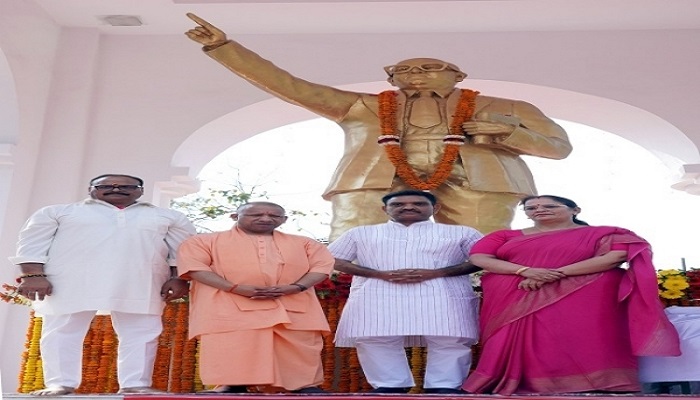 CM Yogi paid tribute to Baba Ambedkar