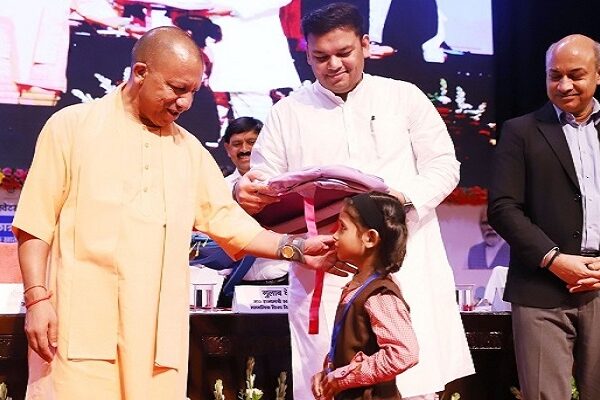 CM Yogi honored meritorious students