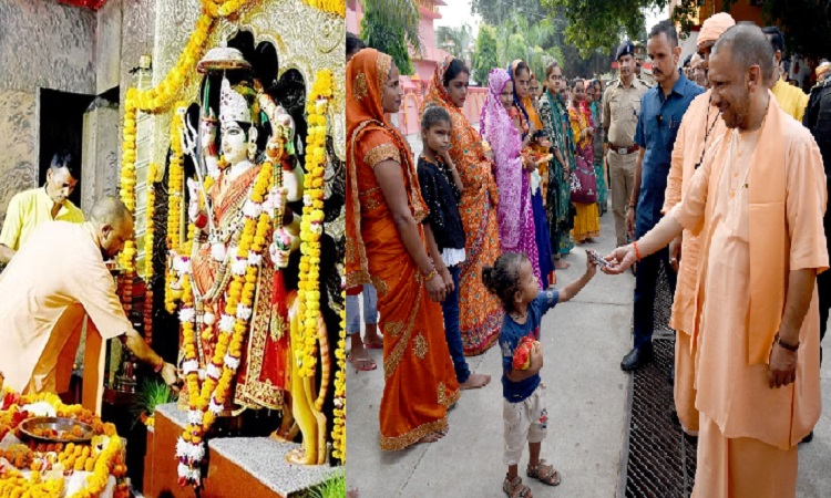 गोरक्षपीठाधीश्वर ने शारदीय नवरात्रि में मां पाटेश्वरी के दर्शन-पूजन किए
