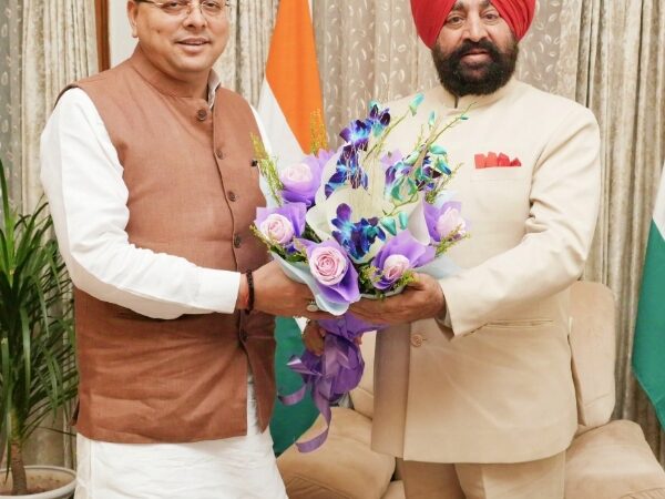 governor gurmeet, cm dhami