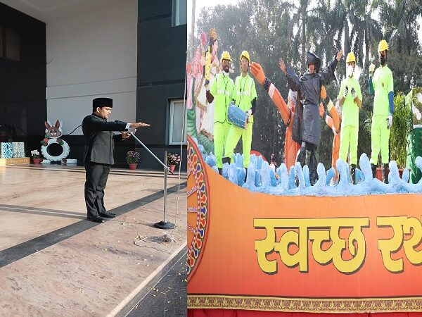 Anuj Jha administered the oath of the Preamble of the Constitution