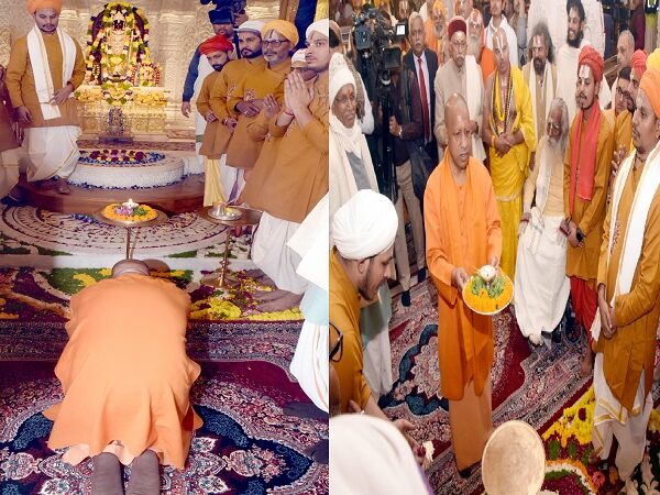 CM Yogi bowed his head at the feet of Ram Lala