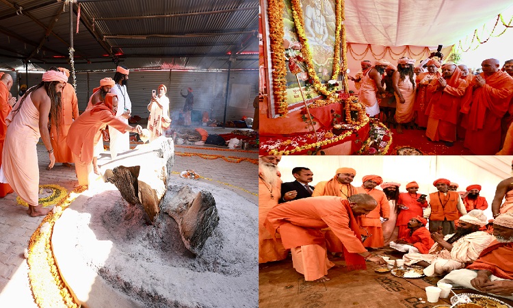 CM Yogi worshiped the religious flag in Guru Gorakshanath Akhara