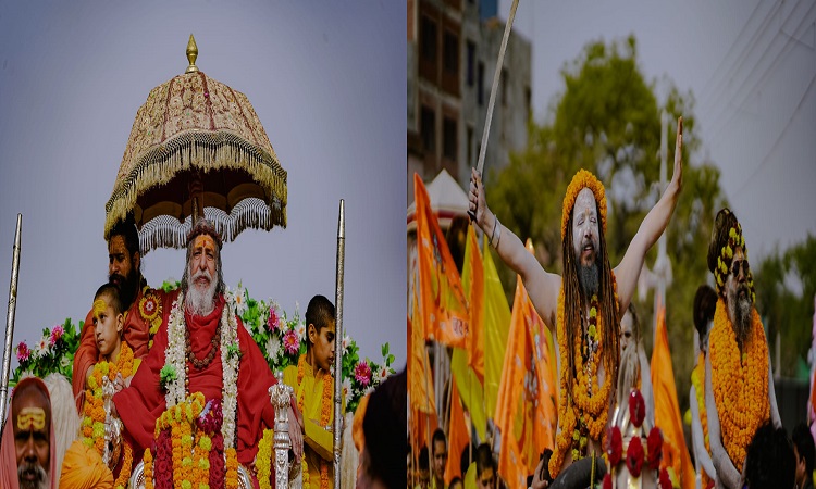 अपने इष्ट गणपति और नागा संन्यासियों को लेकर महाकुम्भ क्षेत्र पहुंचा श्री शंभू पंच दशनाम अटल अखाड़ा