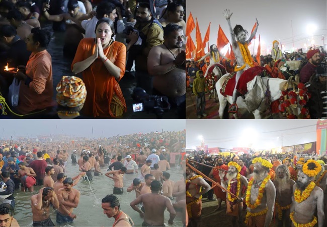 The first Amrit Snan of Maha Kumbh