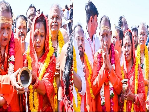 CM Vishnudev Sai took a holy bath at Triveni Sangam