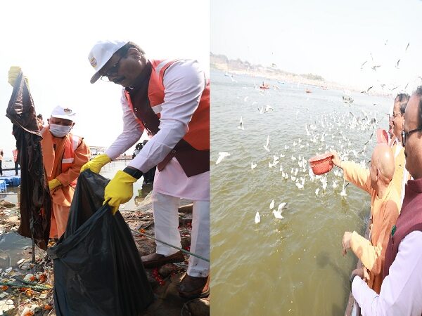 CM Yogi started cleanliness drive on Sangam coast