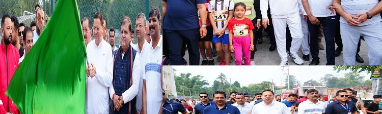 CM Dhami flagged off the "Ahilya Smriti Marathon"