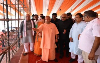 CM Yogi inspected the public meeting venue in Kanpur