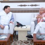 CM Dhami met Union Energy Minister Manohar Lal Khattar