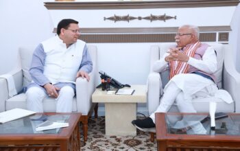 CM Dhami met Union Energy Minister Manohar Lal Khattar