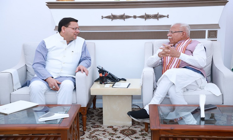 CM Dhami met Union Energy Minister Manohar Lal Khattar