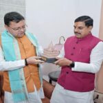 CM Dhami met Chief Minister Mohan Yadav
