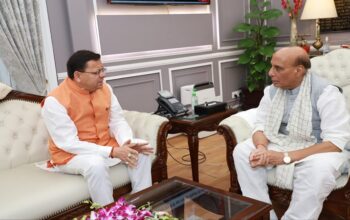 CM Dhami met Rajnath Singh