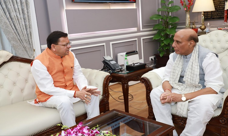 CM Dhami met Rajnath Singh