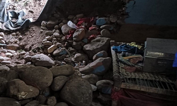 Four died due to house wall collapse