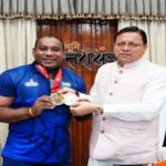 Weightlifter Mukesh Pal met CM Dhami