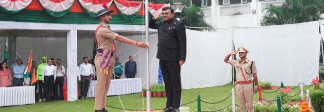 Anand Bardhan hoisted the flag at the Secretariat