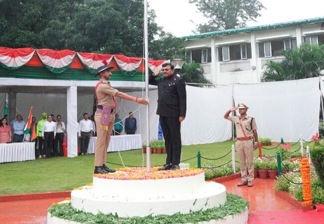Anand Bardhan hoisted the flag at the Secretariat