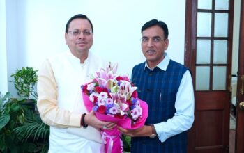 CM Dhami met Mansukh Mandaviya