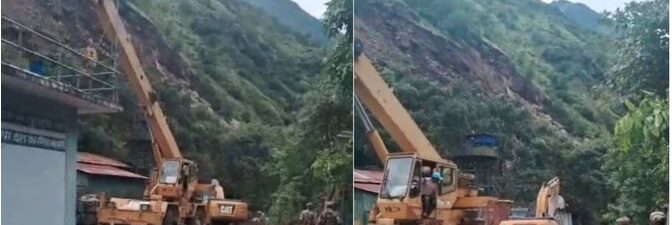 NHPC power house tunnel closed due to landslide