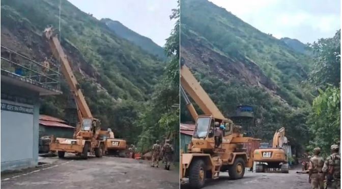NHPC power house tunnel closed due to landslide