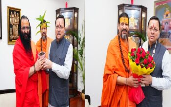 Kailashananda Giri Ji Maharaj and Ravindrapuri Ji Maharaj met CM Dhami