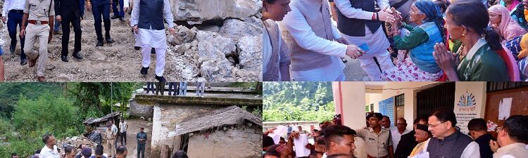 CM Dhami met the disaster affected villagers