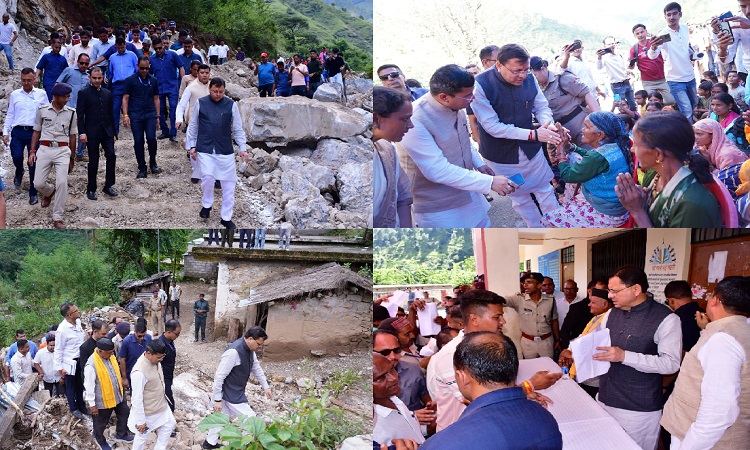 CM Dhami met the disaster affected villagers