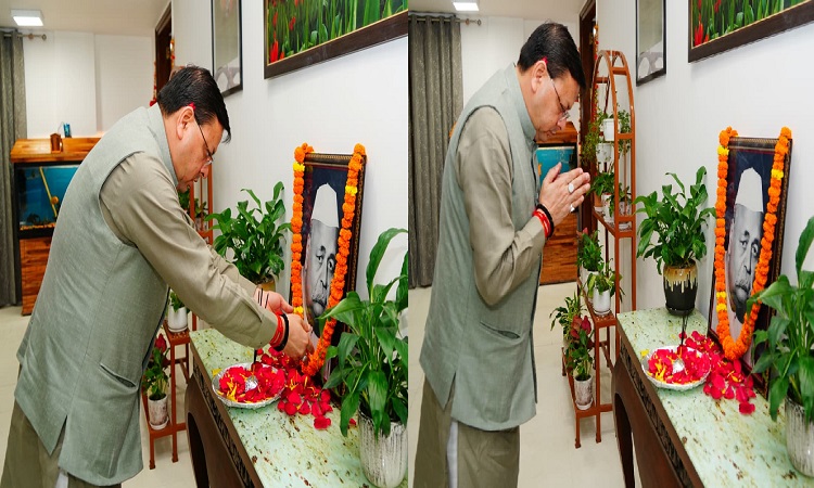CM Dhami paid tribute to Pandit Govind Vallabh Pant on his birth anniversary