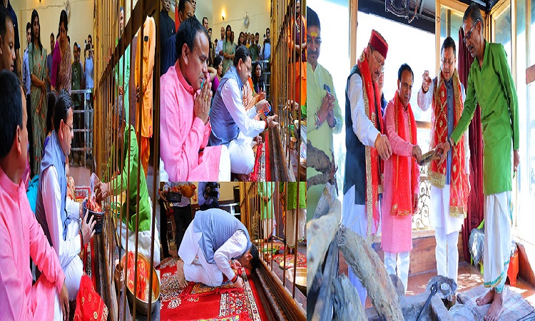 CM Dhami offered prayers at the temple of Maa Dhari Devi