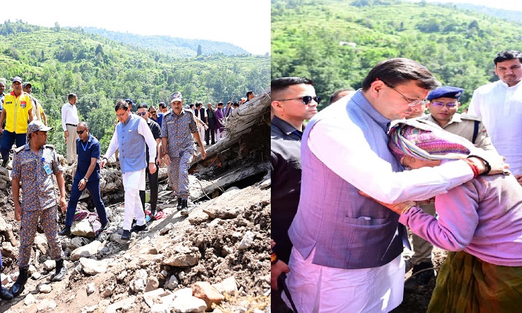 CM Dhami inspected the disaster-affected areas of Chamoli