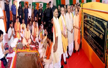 CM Yogi performed the Bhoomi Pujan of Saraswati Vidya Mandir Senior Secondary School, Basava