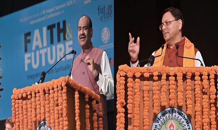 Om Birla and CM Dhami participated in the Indian AI Summit