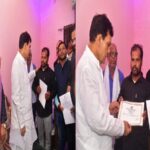 AK Sharma provided financial assistance to the family of the deceased farmer.