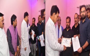 AK Sharma provided financial assistance to the family of the deceased farmer.