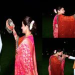 CM Dhami celebrated Karwa Chauth festival with his wife