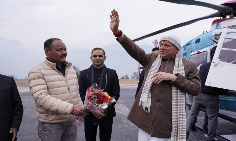 CM Dhami reached Munsiyari