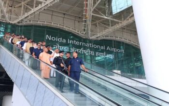 CM Yogi inspected the Noida International Airport.
