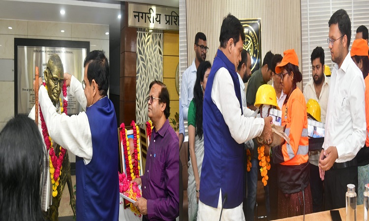 गांधी-शास्त्री जयंती पर नगर विकास एवं ऊर्जा मंत्री ने अर्पित किए श्रद्धा सुमन