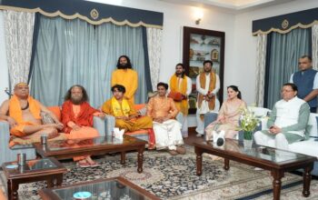 Saint community blessed CM Dhami