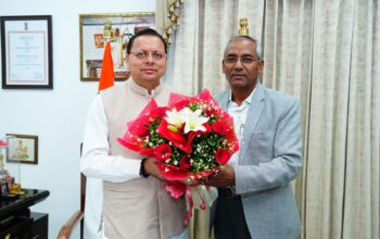 Dr. Mohan Singh Bisht met CM Dhami
